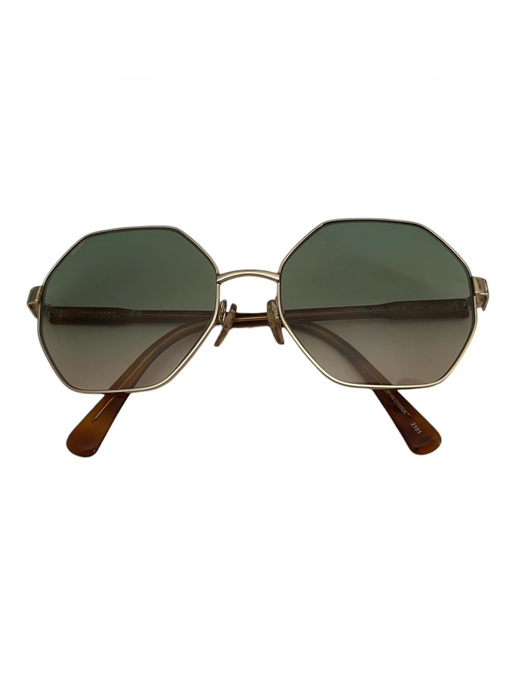 Longchamp SUNGLASSES LO106S OCTAGON 57-18 in a Tory Burch Case - Picture 3 of 7
